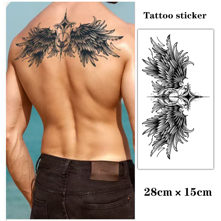 【COCO Magic tattoo】 สักสุดท้าย 15 วัน ;28ซม*15ซม;สติ๊กเกอร์รอยสัก กันน้ํา ติดทนนาน รอยสักปลอม รอยสักชั่วคราว รอยสักกึ่งถาวร