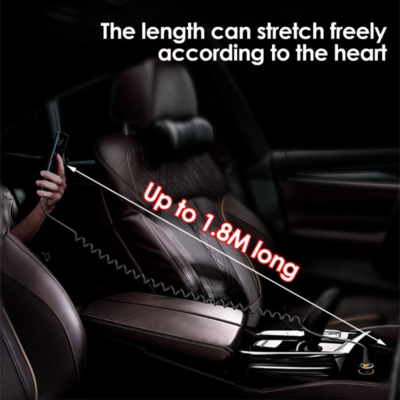 Pd 120W Spring Dual Type C Cable / 1M Quick Charging Data Wire / Telescopic Coil Fast Charger Line - รูปที่ 7