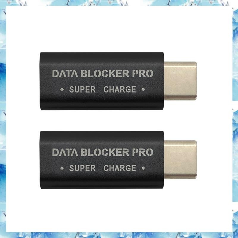 [ ] 2 ชิ้น USB Type-C Data Blocker USB-C Juice Jack Adapter รองรับ Quick Charge(50V/5A) หยุดการโจรกร