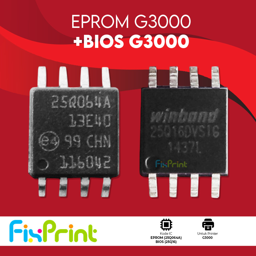 แพ็คเกจ IC ข้อมูล Eprom + BIOS Canon G3000, IC Reset Firmware G3000 Resetter เมนบอร์ดเครื่องพิมพ์ G3