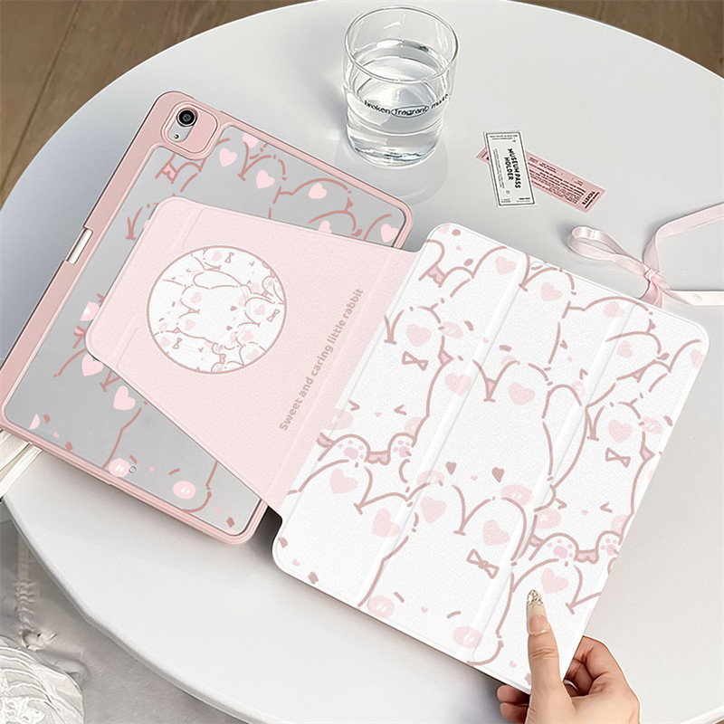 เคสสำหรับ ไอแพด ปรับองศาได้360 องศา เข้ากันได้สำหรับ gen10 Pro11 air 6 air11 2024 Air4/510.9 2022 10.2 Gen9 Gen8 Gen7