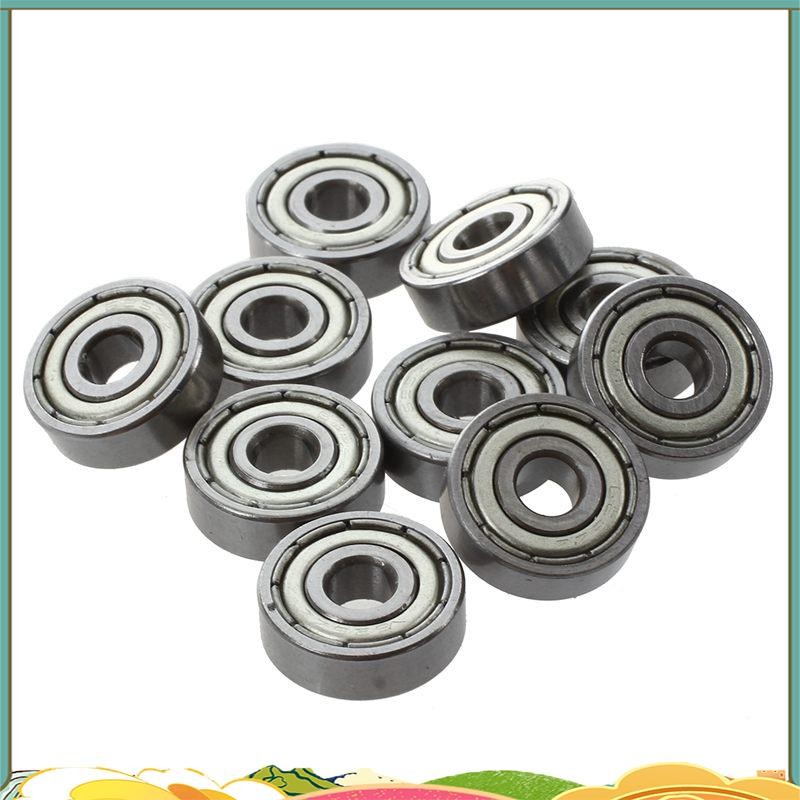 10 ชิ้น 625ZZ 5 มม. x 16 มม. x 5 มม. Shielded Deep Groove Radial Ball Bearing