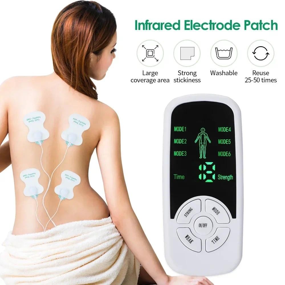 6 โหมดไฟฟ้า Tens เครื่องกระตุ้นกล้ามเนื้อฝังเข็ม Face Body Massager Digital Herald Pulse นวดต่อมลูกหมากหน้าท้อง