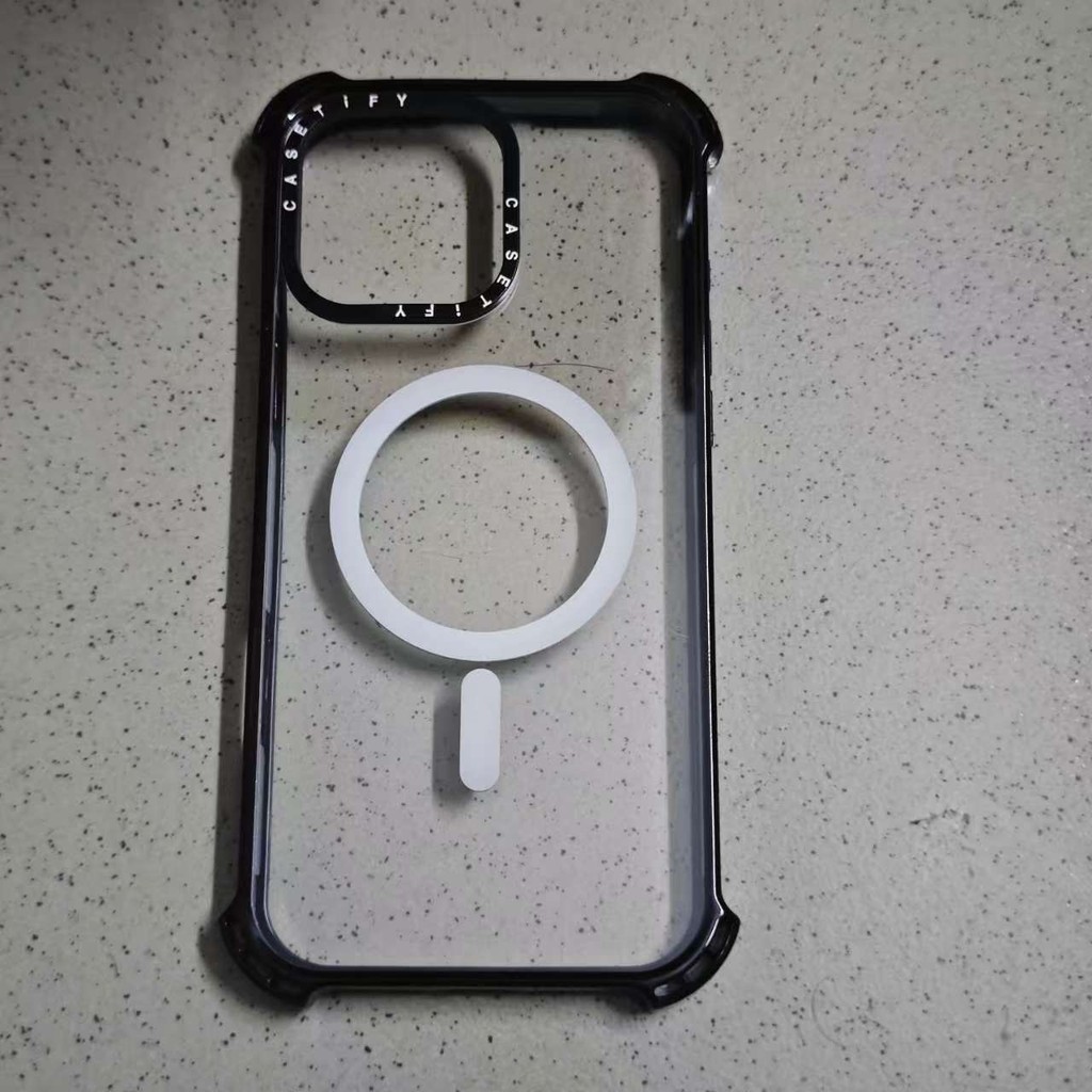 Custom Casetify Bounce Magnetic Phone Case สําหรับ iPhone 16 15 14 13 Pro Max , Clear Hard Anti Drop