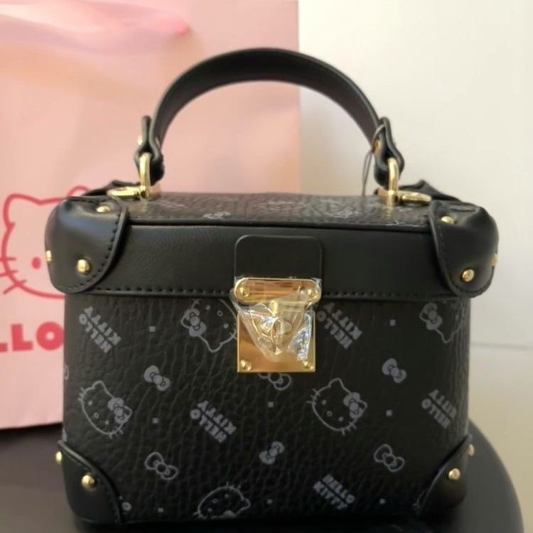 Kitty kitty kitty Box Bag Female 2024 สไตล์ใหม่ Commuter แฟชั่น Influencer All-Match ประณีต Messenger กระเป๋าสะพายไหล่