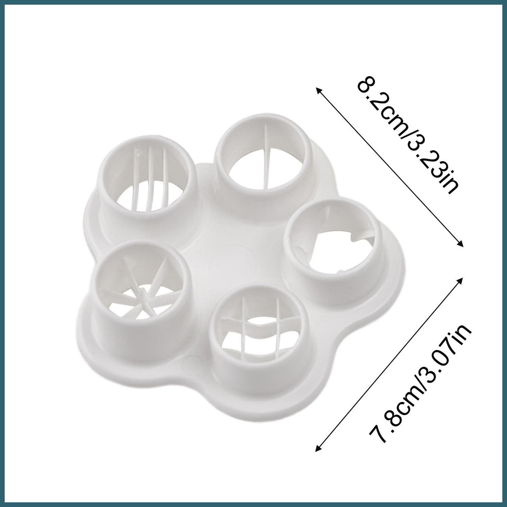 ไส้กรอกตัดดอกไม้แม่พิมพ์ 5 ใน 1 ไส้กรอกตัดชุดแม่พิมพ์ แกดเจ็ต ครัวที่มีฟังก์ชั่นตัดหลายสําหรับ ใบแจ้งหนี้ - รูปที่ 3