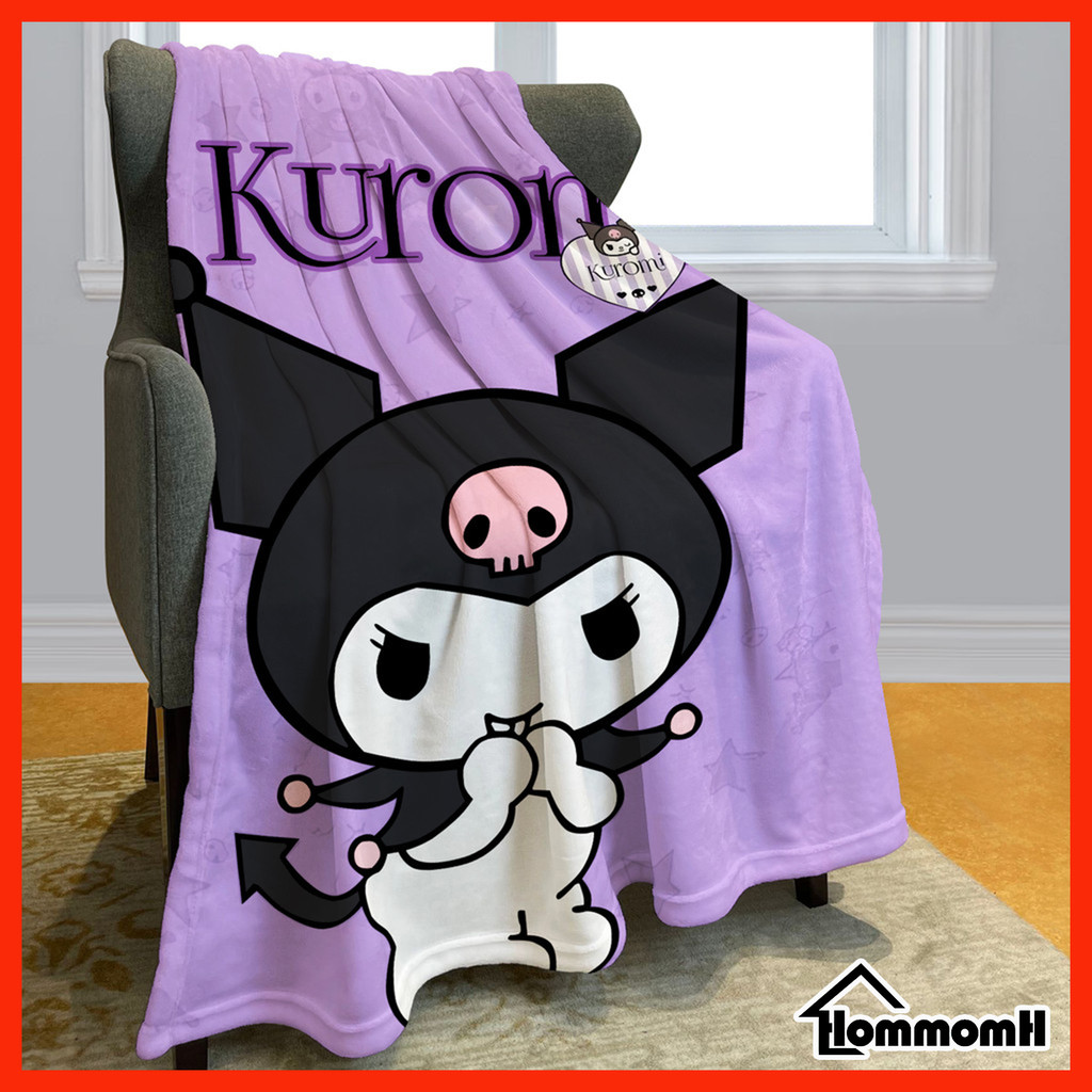 YISUMEI- ผ้าห่ม 150 x 200 ซม. / 60 * 80" นิ้วผ้าห่มกันหนาวนุ่มสบาย sanrio Kuromi