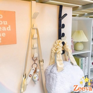 Zeeva ที่แขวนประตู ตะขอแขวนประตู 5 ขอ ที่แขวนของเกี่ยวประตู ส่งคละสี Back Door Multipurpose Hanger