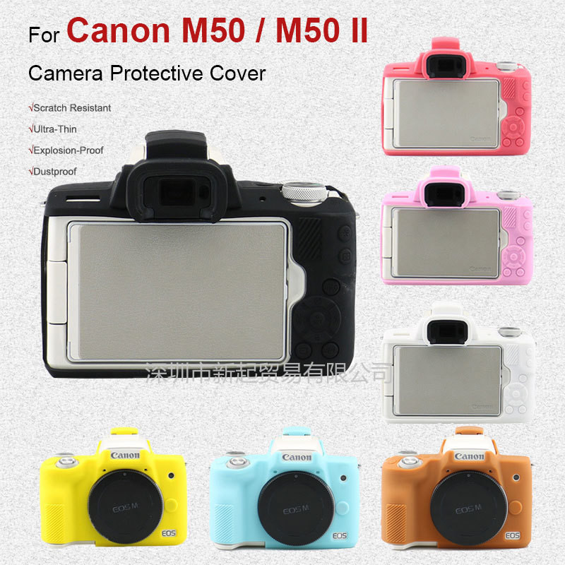 สําหรับ Canon EOS M50 กล้องซิลิโคน M50II M50 MarkII Mark2 Mark II Mirrorless กล้องป้องกันกรณีซิลิโคน