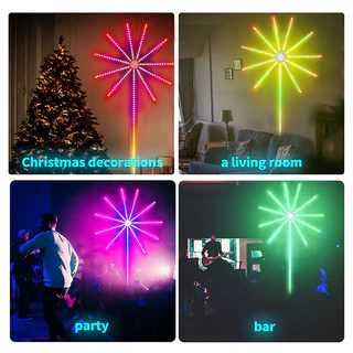 ไฟสายไฟเปลี่ยนสีได้ สายไฟ LED 180 ดวง ซิงค์เสียงเพลง พร้อมรีโมตคอนโทรล APP 5050 RGB สําหรับตกแต่งคริสต์มาส