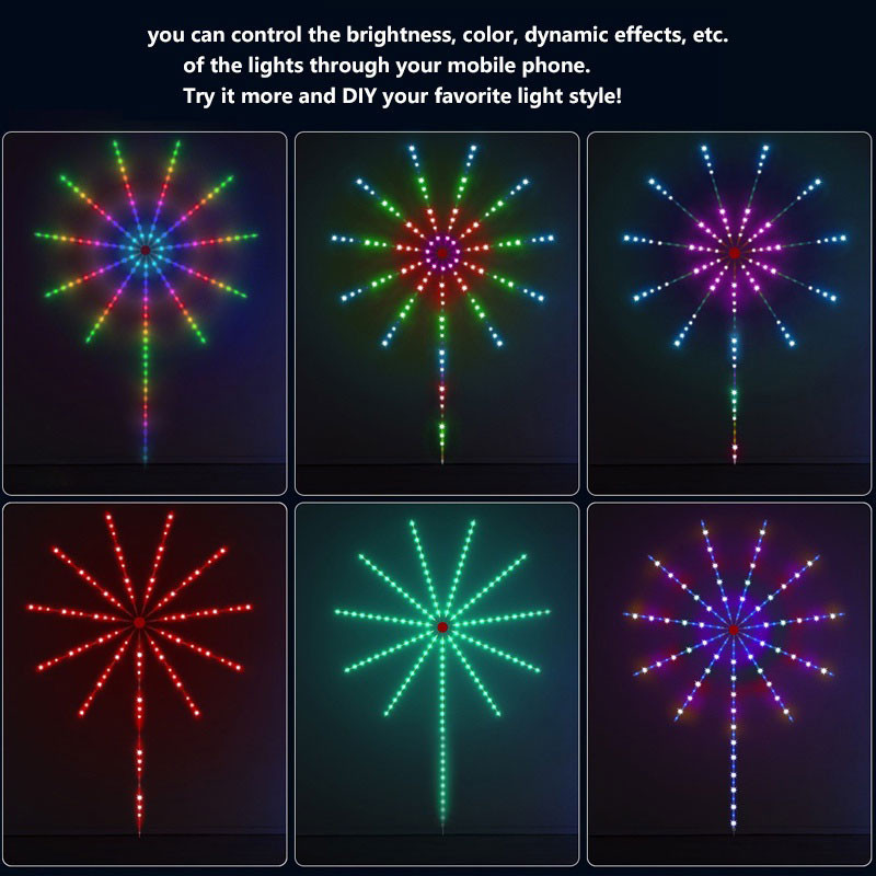 ไฟสายไฟเปลี่ยนสีได้ สายไฟ LED 180 ดวง ซิงค์เสียงเพลง พร้อมรีโมตคอนโทรล APP 5050 RGB สําหรับตกแต่งคริสต์มาส - รูปที่ 5