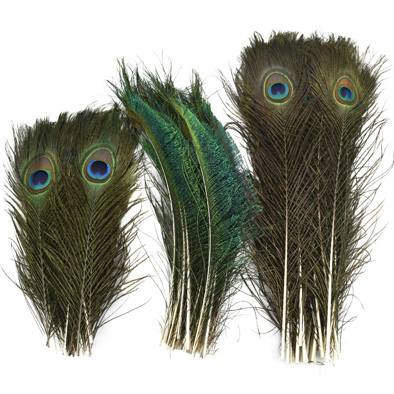 10 ชิ้น/ล็อตธรรมชาติจริงนกยูง Feathers สําหรับตกแต่งขายส่งหมวกแจกัน DIY ยาวขนาดใหญ่ Plumes Feather Decor แจกันงานแต่งงานอุปกรณ์เสริม