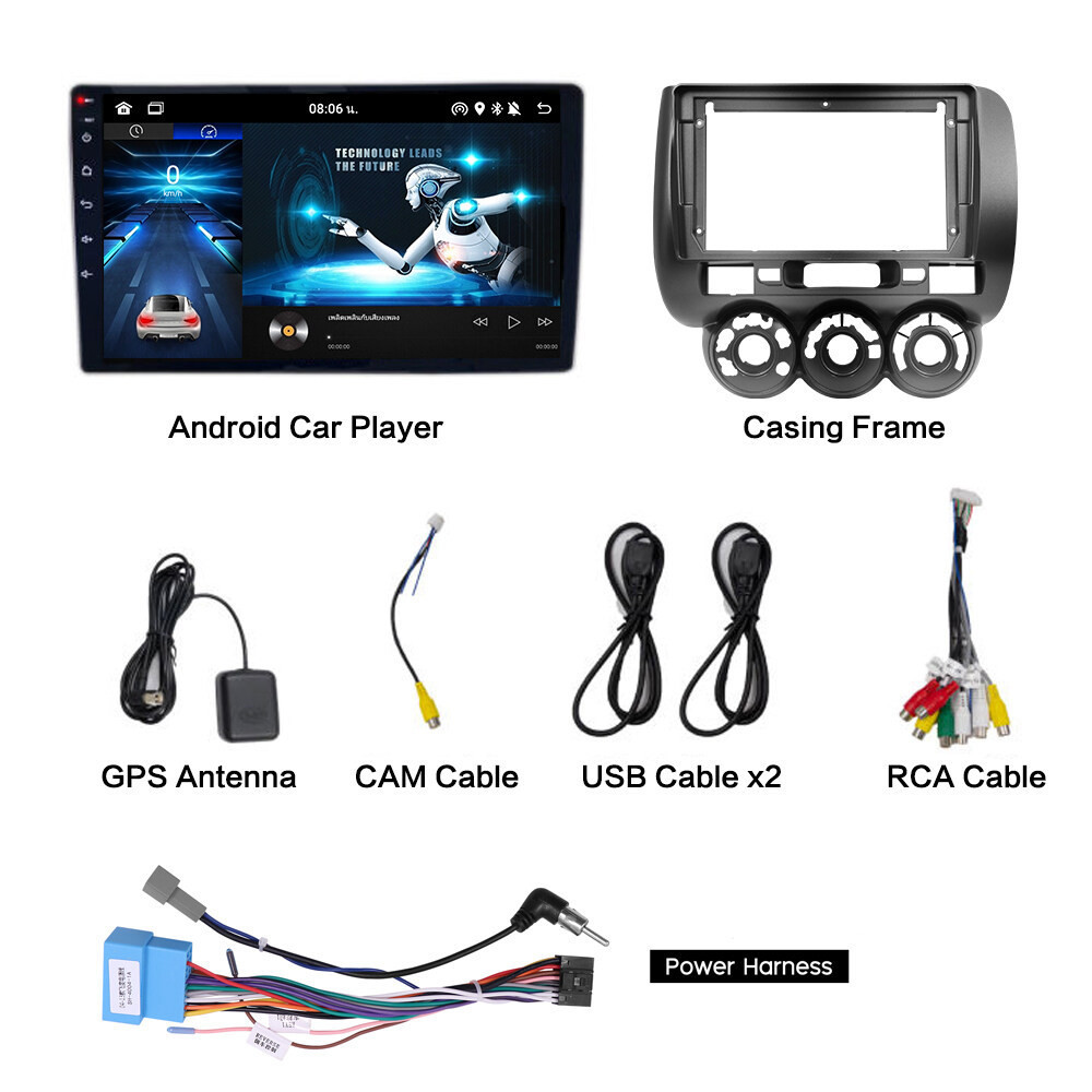 HILMAM จอแอนดรอย 9 นิ้ว ใช้สำหรับ HONDA JAZZ CITY 2003-2007 จอ2din Apple Carplay BT WIFI CPU 8 CORE SIM ราคา ถูกที่สุด ดีลบีเคเค แกลเลอรีภาพที่ 3