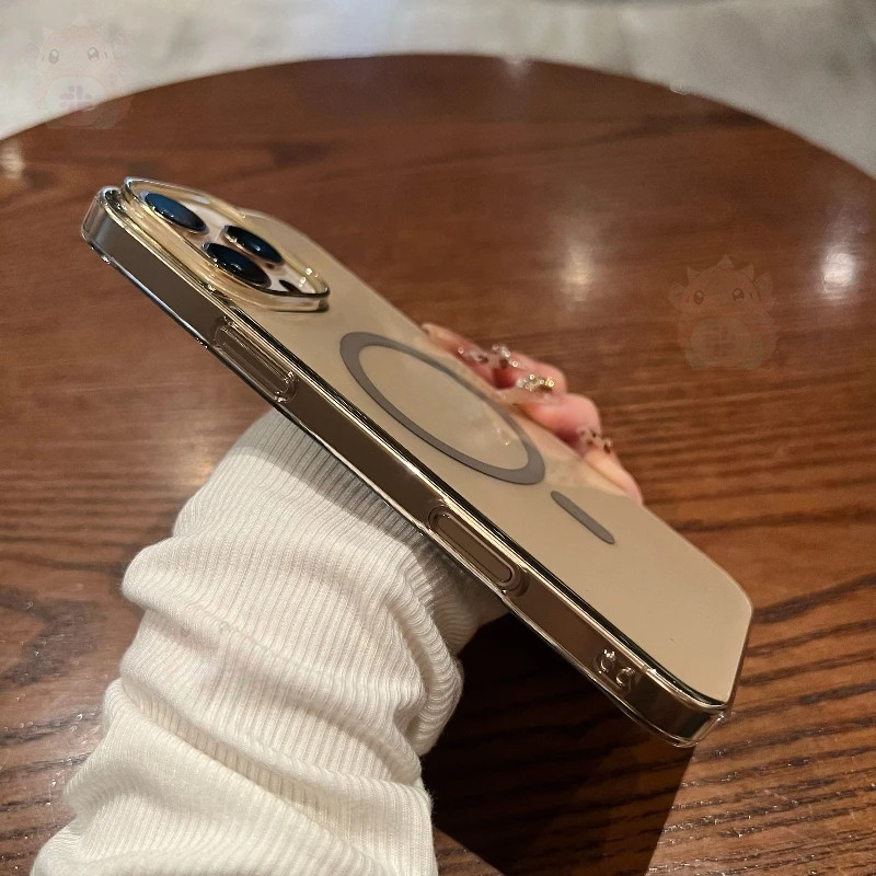 หรูหราบางเฉียบแม่เหล็กโปร่งใสปกหลังสําหรับ ไอโฟน 16 15 14 บวก 16 15 14 13 12 11 มือโปร สูงสุด พีซี แข็งป้องกันกรณี - รูปที่ 2