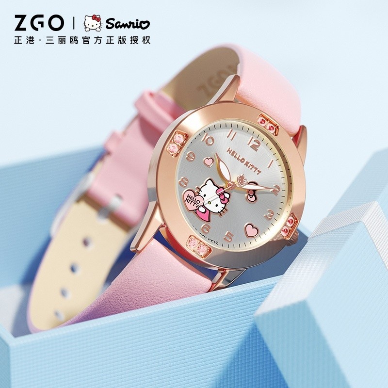 Zgo x Sanrio Cinnamoroll นาฬิกาสําหรับเด็กผู้หญิง Rose Rhinestone กันน้ํา Luminous นาฬิกาสปอร์ต 3271 - รูปที่ 3