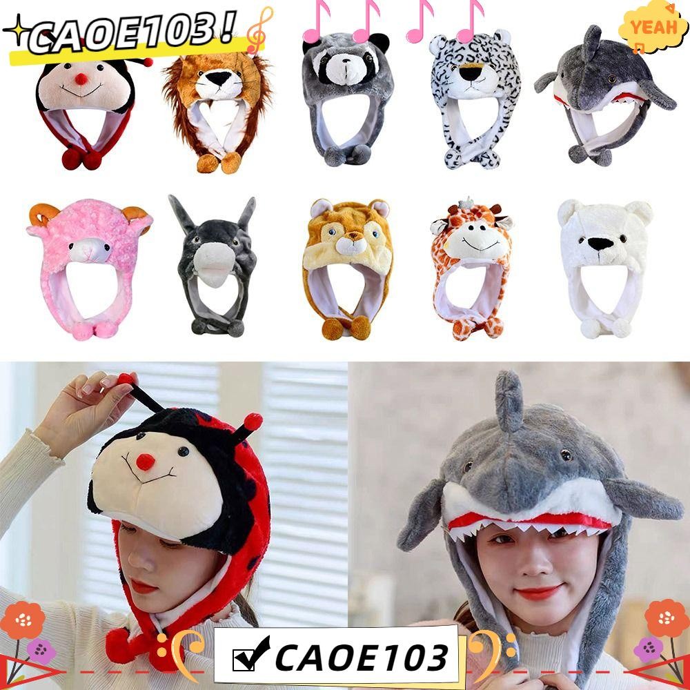 Caoe103 หมวกเคลื่อนย้ายตุ๊กตา, คออุ่นสัตว์สัตว์ Earflap หมวก, หมวกเครื่องบินทิ้งระเบิดการ์ตูน Earmuff Earflap คอสเพลย์