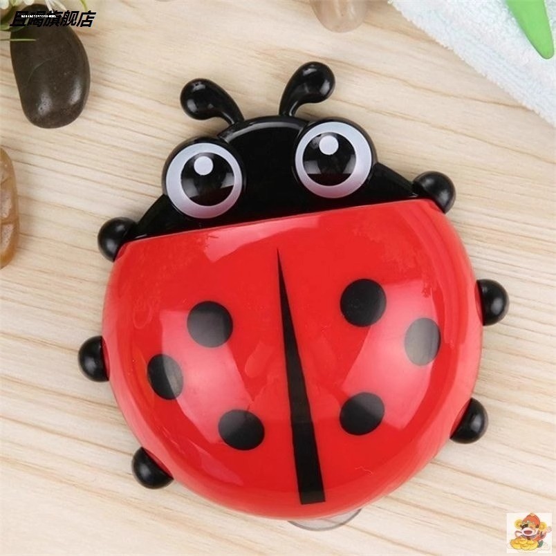 Crystal ชั้นวางแปรงสีฟัน แมลงเต่าทอง ยาสีฟัน ไม่ต้องเจาะผนัง แข็งแรง รับน้ําหนักได้มาก ที่วางแปรงสีฟันที่เก็บของในห้องน้ - รูปที่ 5