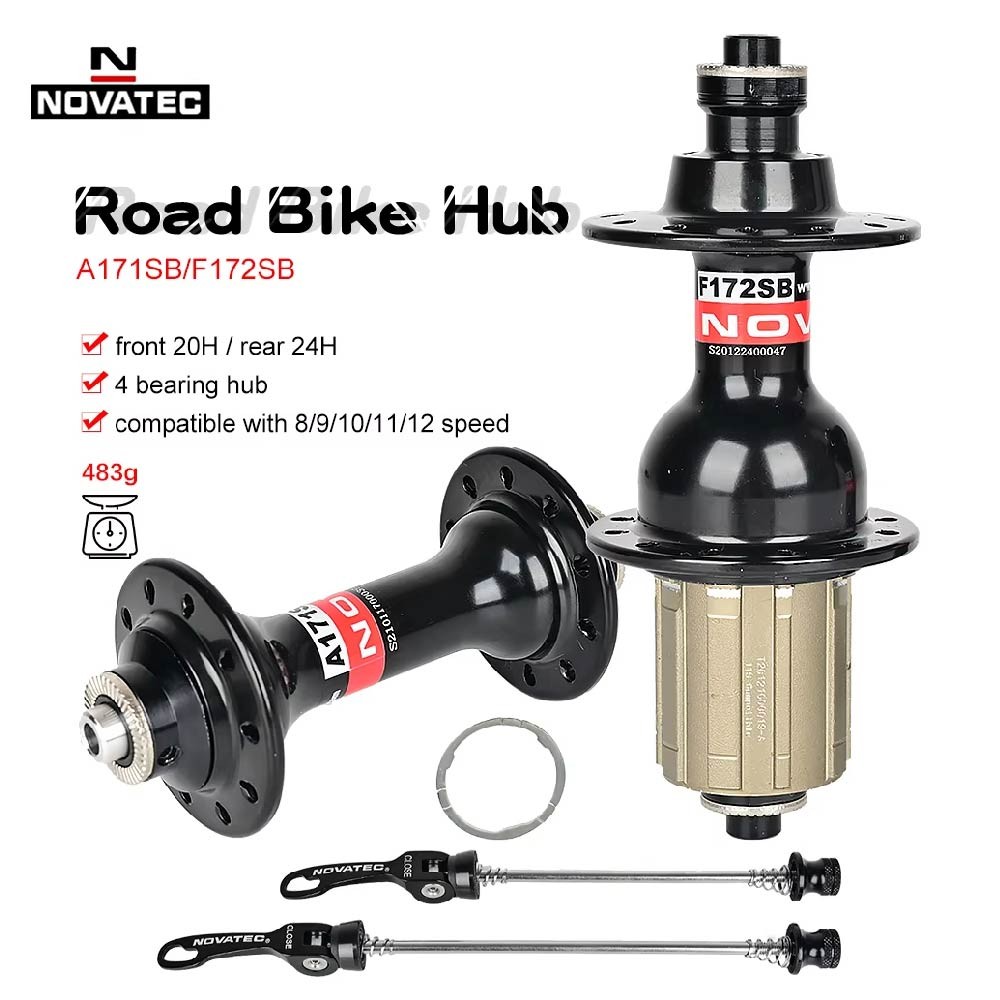 Novatec แผนที่จักรยาน Hub A171SB/F172SB ด้านหน้า 20H ด้านหลัง 24H Quick Release พับจักรยาน Hub Disc 