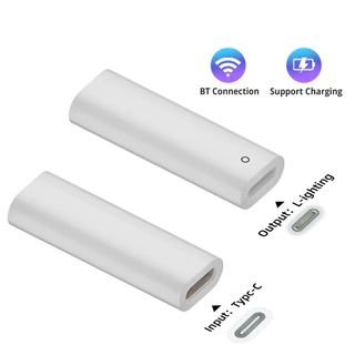 USB C อะแดปเตอร์ดินสอ Type-C ถึง iPencil Charger สําหรับดินสอ Aple รุ่นที่ 1 รองรับแผ่นรองจับคู่ Bluetooth 10th Gen