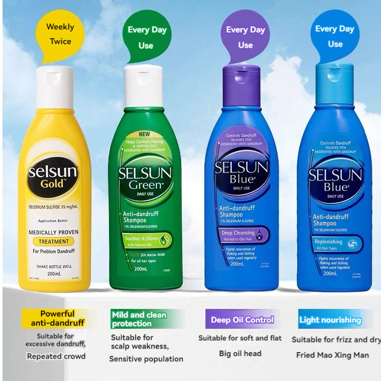 Selsun Professional แชมพูขจัดรังแคสําหรับการควบคุมรังแค ออสเตรเลีย 2.5% ควบคุมรังแคแบบแขวน Oilantipr