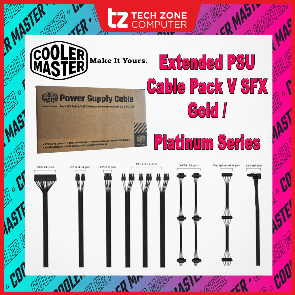 Cooler Master Extended PSU Cable Pack V SFX Gold / Platinum Series CMA-EFST16XXBK1-GL