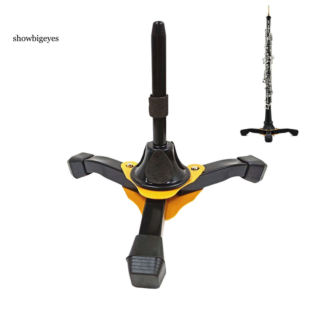 จีเอส อเนกประสงค์คลาริเน็ตขาตั้งกล้องคลาริเน็ตยืนแบบพกพาเครื่องมือลมยืนสําหรับ โรคโกง ขลุ่ยคลาริเน็ตแซกโซโฟนพับที่วางขาตั้งกล้องสําหรับนักดนตรีน้ําหนักเบาทนท