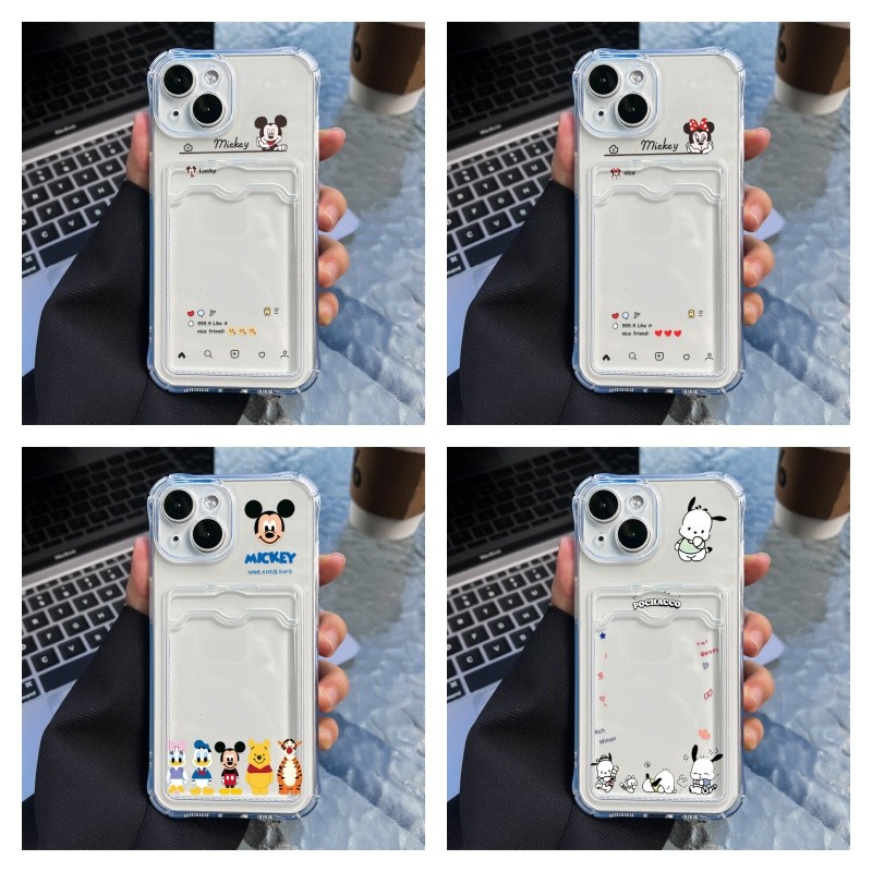 เคสใสสำหรับใส่การ์ดOppo A18 A57 A77S A60 A16 A17 A5 A9 A2020 A54 A74 A95 A57 A79 A77 A7 A5S
