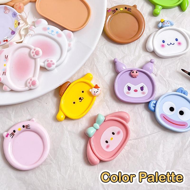 [maybeauty] 1 ชิ้นน่ารัก Sanrio เรซิ่นสี Palette มินิแบบพกพาโทนเล็บเครื่องมืออุปกรณ์ศิลปะอุปกรณ์ตกแต่ง {TH}