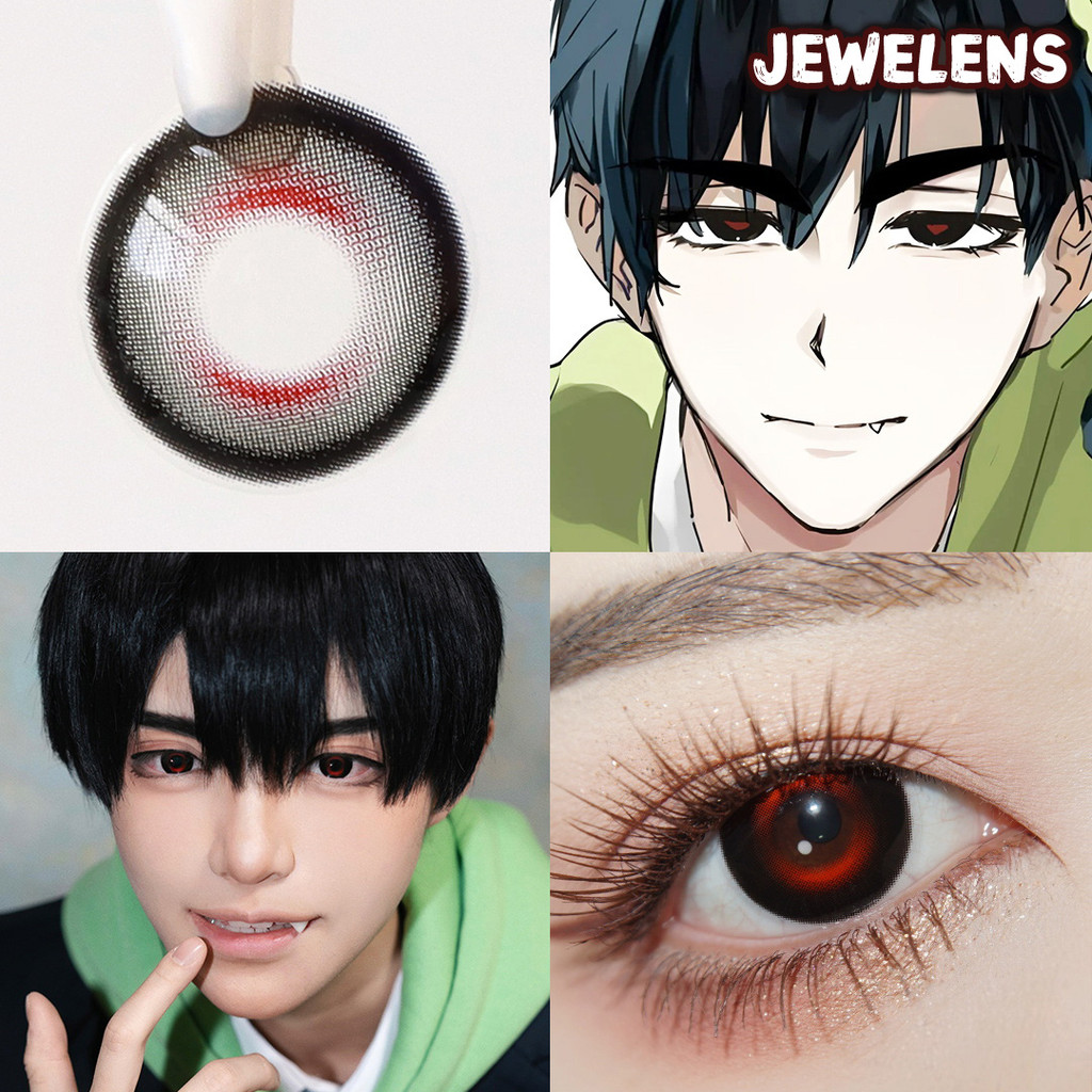 JEWELENS 1 คู่ Alien Stage อะนิเมะคอสเพลย์คอนแทคเลนส์สี Ivan Till นักเรียนฮาโลวีน Softlens