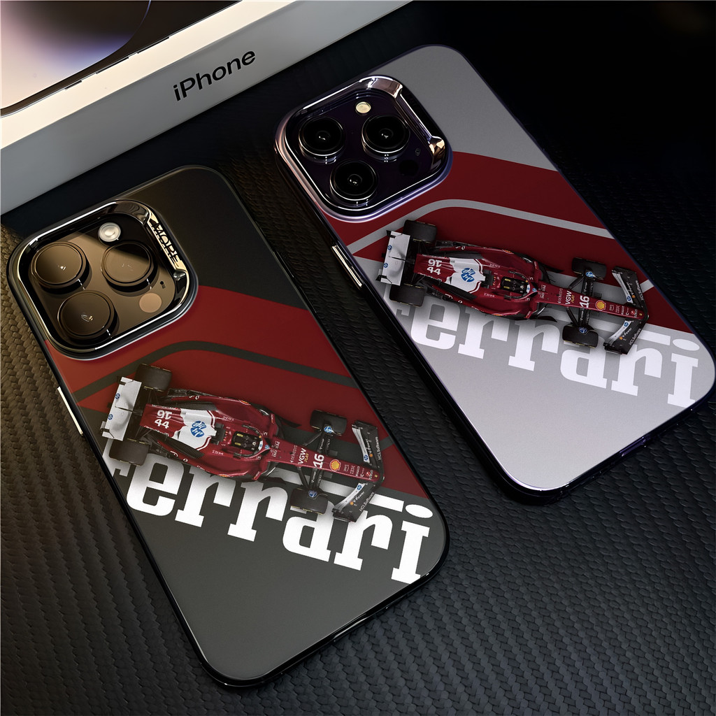 F1 เคสสําหรับiPhone 16 Pro Max 15 14 XR 13 11 12 Pro Max 8 7 6 6S Plus X Xs Max Se 2020 13 12 11 แฟชั่นชุบโลหะCool Creativeแบรนด์อินเทรนด์เคสซิลิโคนอ่อนนุ่ม