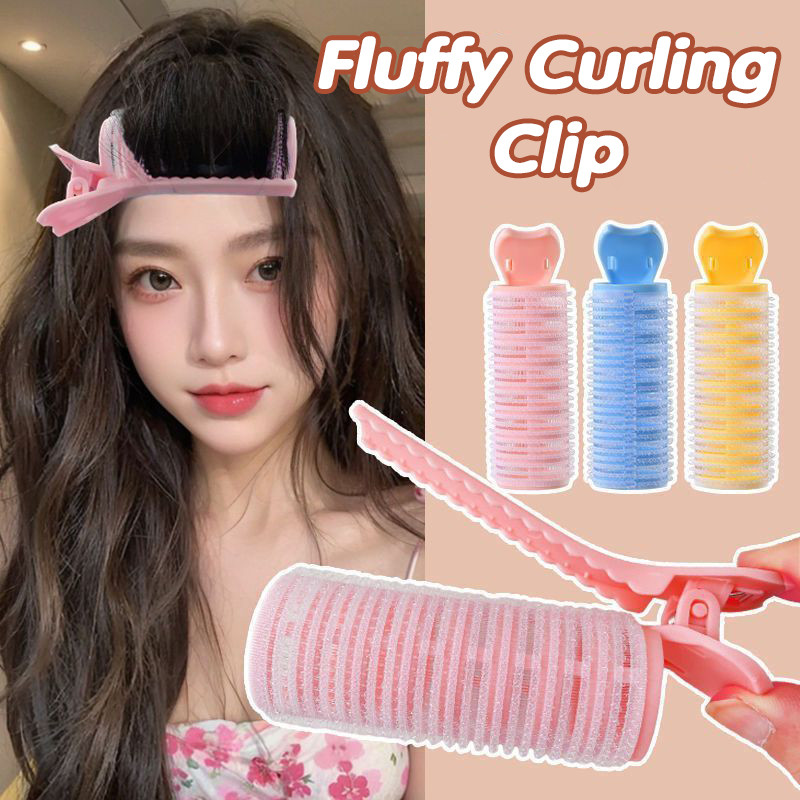 Macaroon สี Curling Iron French Air Bangs ปุยคลิป Hair Fixator อุปกรณ์เสริม