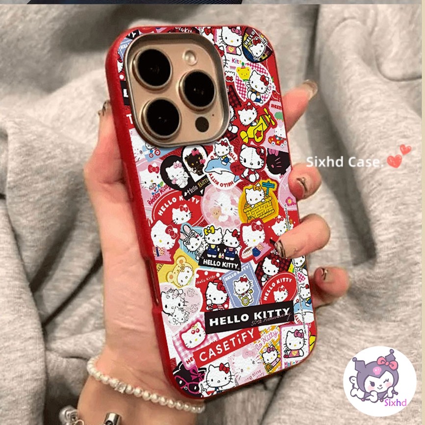 Graffiti Love น่ารัก HelloKitty สําหรับ Samsung S25 S21 Ultra S24FE S23FE S24Ultra S23 S22 S21 Plus Ultra A56 A36 A26 5G เคสโทรศัพท์หรูหราผิวรู้สึกหนังเนื้อปกอ่อน