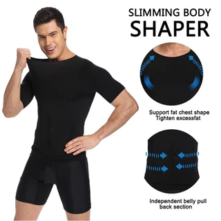 [Hgfashion] ชาย Shaper ร่างกายเสื้อกั๊กหดหน้าท้องดึงหน้าอกแห้งเร็วดูดซับเหงื่อ