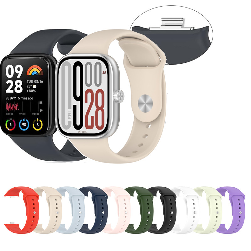 สายรัดซิลิโคนสําหรับ Xiaomi Mi Band 8 9 10 Pro MiBand 9 Pro กีฬาเปลี่ยนสร้อยข้อมือกันน้ําสายรัดข้อมือ Xiaomi Smart Band 9 Pro