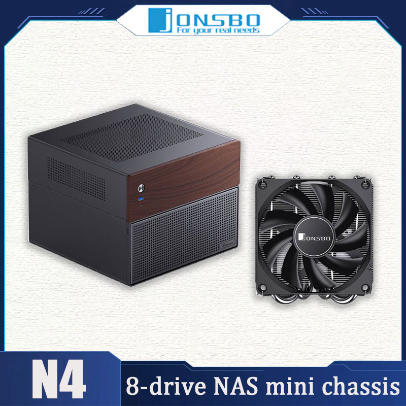 JONSBO N4 Mini NAS Small Case Home Office Entertainment Gaming PC 8 Disks(2+6) Black/White type-c Su