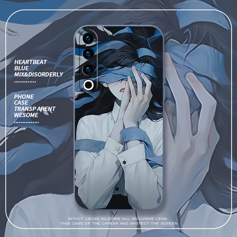 เหมาะสําหรับ Meizu 21note เคสโทรศัพท์ 20 สไตล์ใหม่ 18pro Blue Girl 21pro อะนิเมะ meizu18s Niche 17 ก