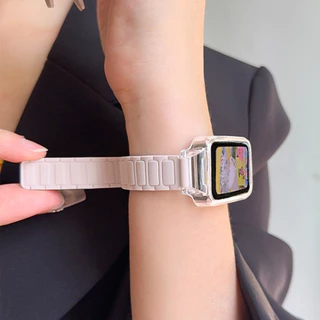 สายรัดห่วงแม่เหล็กสําหรับ Xiaomi Smart band 9 Active/Smart band 8 Active Strap อุปกรณ์เสริมสร้อยข้อมือกีฬาซิลิโคนสําหรับ Redmi band 3 2