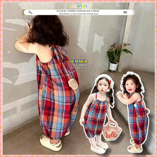 RICONINIชุดจั๊มสูทเด็กฤดูร้อนใหม่แขวนกางเกงขากว้างกระต่ายน่า…