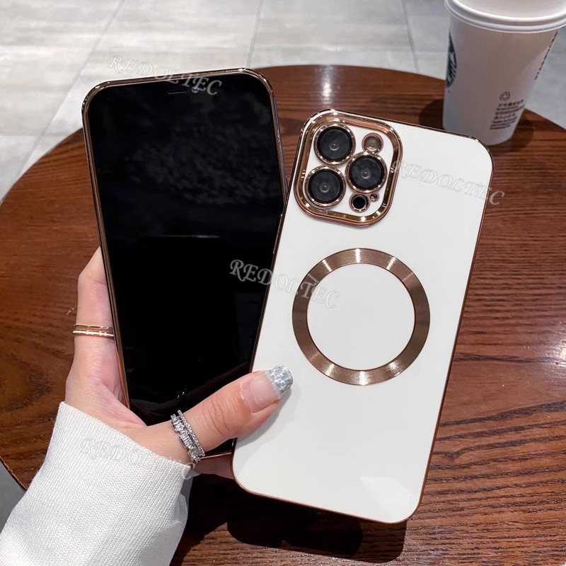 Realme Note 70 Note 70T Case Ultra Thin Solid Color Electroplated Casing Realme Note70 พร้อมแหวนแม่เหล็กชาร์จไร้สายฝาครอบโทรศัพท์ - รูปที่ 4