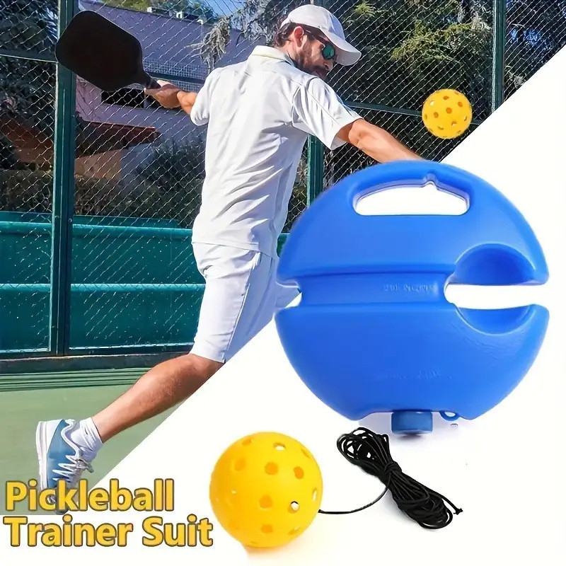 เทรนเนอร์ลูกดอง Super Hard PE กลางแจ้ง 40 หลุม Pickle Ball เทรนเนอร์ลูกชิ้นเดี่ยว Pickle Ball เทรนเนอร์การแข่งขัน