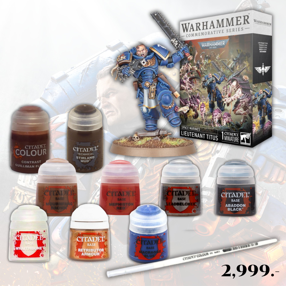 (GWพร้อมส่ง) LIEUTENANT TITUS Special Paint Set โมเดลลิมิเต็ดพร้อมชุดเพ้นท์ของแท้จาก Games Workshop