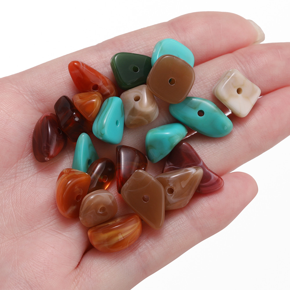 St. kunkka 20g ลูกปัดหินเลียนแบบอะคริลิค สร้อยเปลือกหอยหินแตกสำหรับทำข้อมือข้อเท้าสร้อยคอต่างๆ - รูปที่ 6