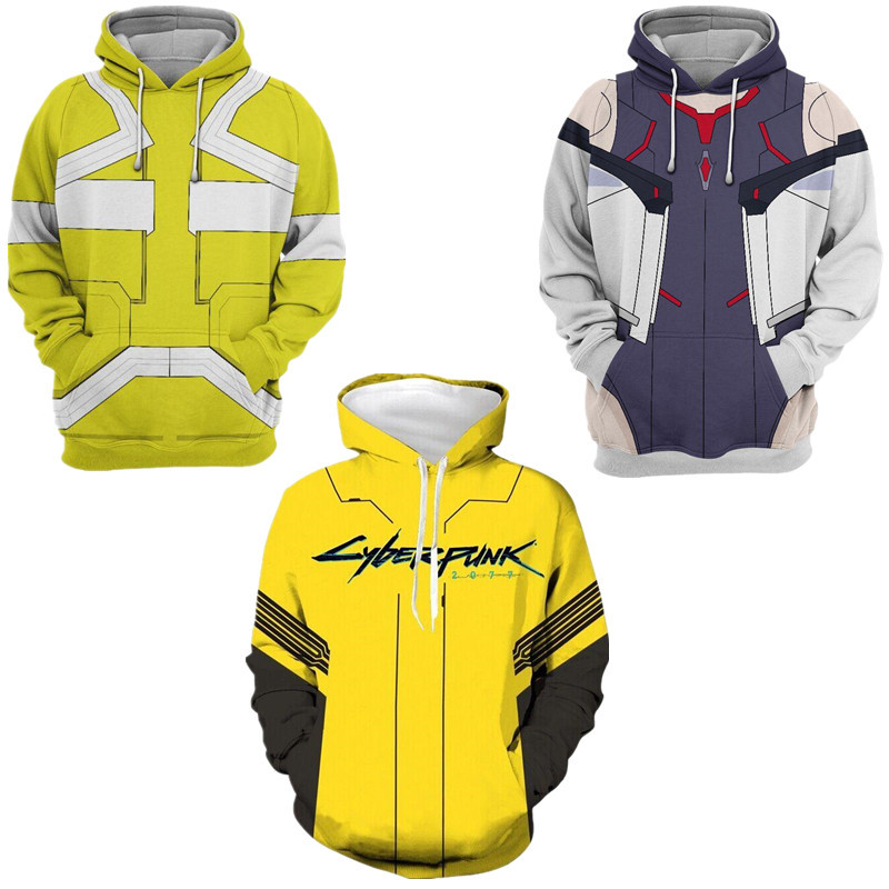 Cyberpunk 2077 Hoodie เสื้อกันหนาวแฟชั่นการพิมพ์ดิจิตอล Jacket unisex Outerwear