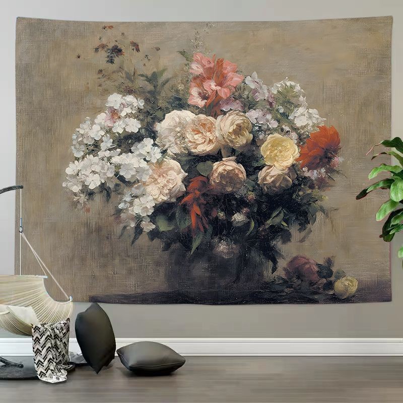 แนะนำ ผ้าม่าน ผ้าม่านภาพวาดน้ำมันสไตล์นอร์ดิก วินเทจ เรียบง่าย สำหรับห้องนอน ตกแต่งบรรยากาศ ผ้าพื้นหลังแขวนผนัง ราคาพิเศษ มีเก็บเงินปลายทาง