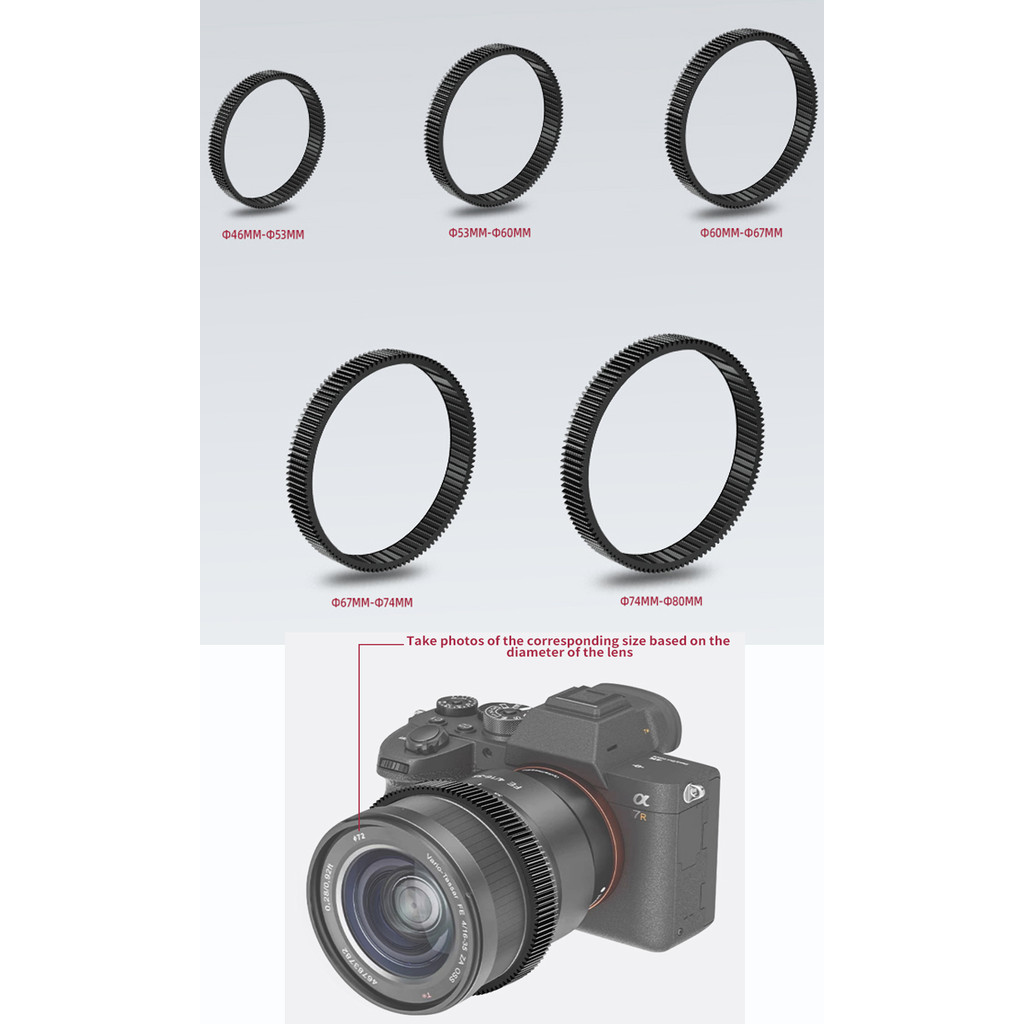 SONY สําหรับ โซนี่ แคนนอน นิคอน กล้อง DSLR ไม่มีรอยต่อโฟกัสเกียร์แหวน 360 การหมุนตามโฟกัสแหวนอุปกรณ์เสริมสากล