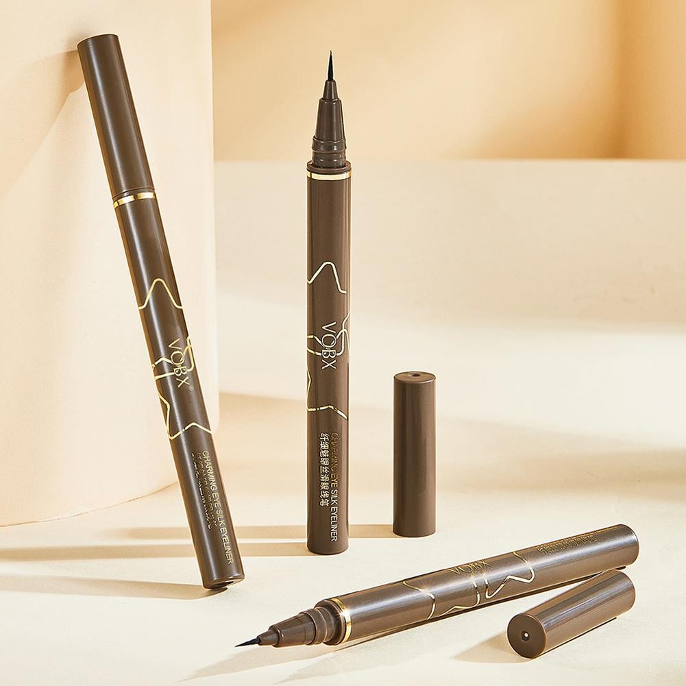 0.05 มม. Ultra-fine Liquid Eyeliner ปากกากันน้ําติดทนนาน Non-smudge เหมาะสําหรับนักเรียน F7H9