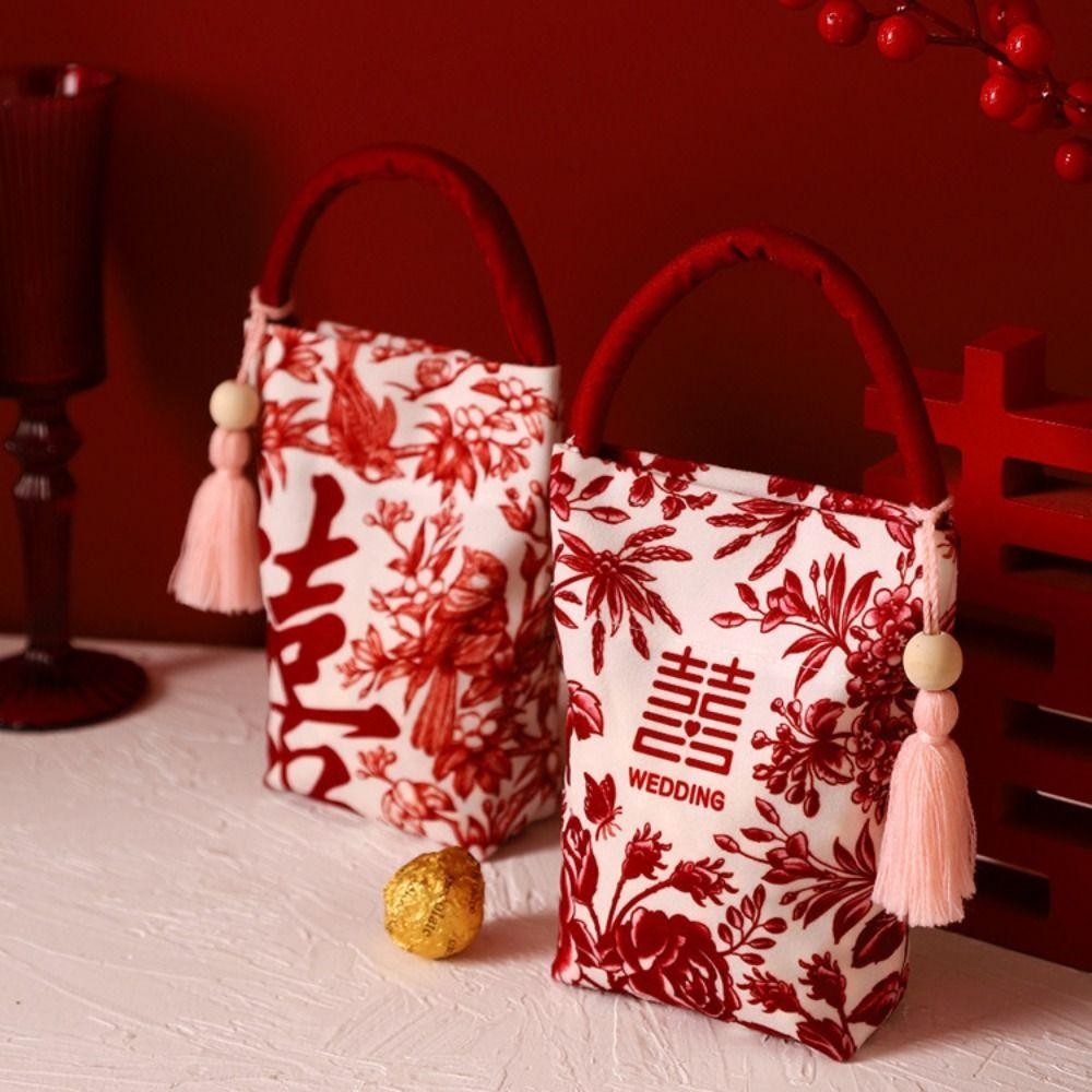 ฟลักซ์โซ ถุงน้ําตาลงานรื่นเริง,ผีเสื้อกล้วยไม้ดอกไม้จี้สไตล์เกาหลีข้อมือมือกระเป๋า,แบบพกพาเครื่องประดับบรรจุถุงถุงเก็บดอกไม้ผ้าใบปมข้อมือกระเป๋าหญิง/เ - รูปที่ 4