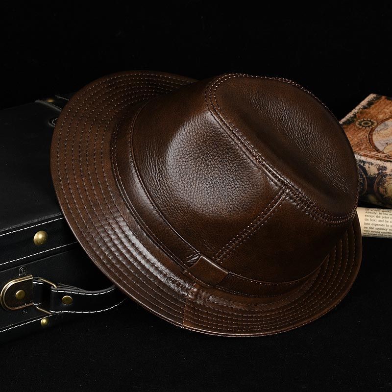 หมวกหนังวัวฤดูแกะ Mudi วัยกลางคนและผู้สูงอายุหมวกหนังวัวสําหรับผู้หญิงวัยกลางคนและผู้สูงอายุหมวกหนังแท้08.31