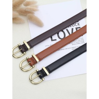 Cuties 🔥A152 เข็มขัดรัดกางเกงยีน หัวเข็มขัดสีทอง เข็มขัดหนัง…