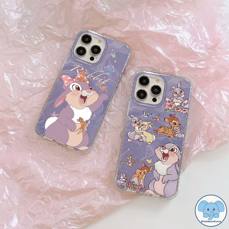 กระต่ายการ์ตูนน่ารักเข้ากันได้เคสไอโฟน 11 16 13 15 14 12 Pro Max XR 16 7 15 8 14 6 6s Plus X XS Max แฟชั่นสีม่วงเคส